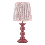 Laura Ashley Kelbrook Table Lamp Red Ceramic and Matt Antique Brass With Shade image