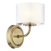Laura Ashley Southwell Wall Light Antique Brass and Opal Glass image