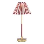 Laura Ashley Denwick Table Lamp Matt Antique Brass and Satin Red With Shade image
