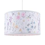 Laura Ashley Wild Meadow Multi Blue Cotton Drum Shade 38cm image