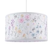 Laura Ashley Wild Meadow Multi Blue Cotton Drum Shade 38cm image