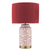 Laura Ashley Knipton Table Lamp Red Ceramic and Antique Brass With Shade image