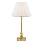 Laura Ashley Erin Rechargeable Table Lamp Matt Antique Brass With Shade LED image