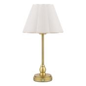 Laura Ashley Erin Rechargeable Table Lamp Matt Antique Brass With Shade LED image
