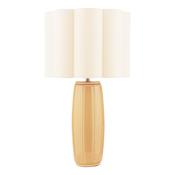 Laura Ashley Littleton Table Lamp Yellow Ceramic and Antique Brass With Shade image