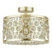 Laura Ashley Tilbrook 3 Light Flush Matt Champagne and Crystal image