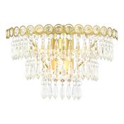 Laura Ashley Enid Wall Light Faceted Glass and Matt Antique Brass image
