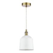 Laura Ashley Porcelain Pendant Cream and Antique Brass image