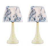 Laura Ashley Adwick Twin Pack Table Lamp Cream Ceramic With Shade image