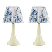 Laura Ashley Adwick Twin Pack Table Lamp Cream Ceramic With Shade image