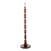 Laura Ashley Millbrook Floor Lamp Dark Wood and Industrial Brass Base Only image