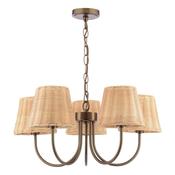 Laura Ashley Hasfield 5 Light Pendant Satin Bronze With Shade image