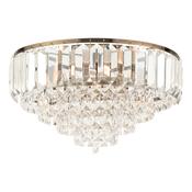 Laura Ashley Vienna 3 Light Flush Crystal and Antique Brass image