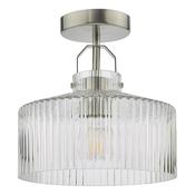 LENKA 1LT SEMI FLUSH SAT NICKEL