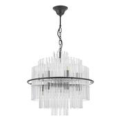 LUKAS 13LT PENDANT BLACK &amp; CLEAR GLS image