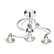 LUTHER 4LT SEMI FLUSH POL CHR
