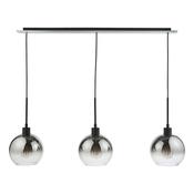 LYCIA 3LT BAR PENDANT BLACK MIRROR OMBRE GLASS