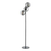 LYCIA 3LT FLOOR LAMP BLACK MIRROR OMBRE GLASS