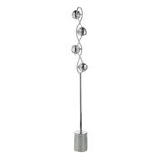 LYSANDRA 4LT FLOOR LAMP POL CHR CW SMOKED GLS