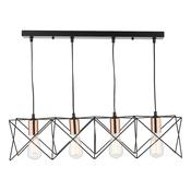 MIDI 4LT BAR PENDANT BLACK AND COPPER image