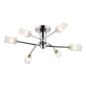 MORGAN 6LT SEMI FLUSH SAT CHR