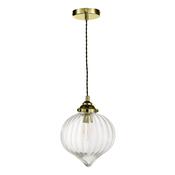 MYA 1LT PENDANT ANTIQUE BRASS CLEAR GLASS