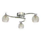 NAKITA 3LT SEMI FLUSH POL CHR CW DIMPLED OPEN GLS image