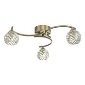 NAKITA 3LT SEMI FLUSH ANT BRA CW TWISTED OPEN GLS