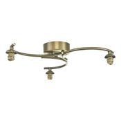 NAKITA 3LT SEMI FLUSH ANTIQUE BRASS FRAME ONLY