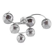 NAKITA 6LT SEMI FLUSH POL CHR CW SMOKED OPEN GLS