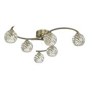 NAKITA 6LT SEMI FLUSH ANT BRA CW TWISTED OPEN GLS