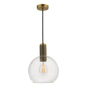 NIKOLAS 1LT SUSPENSION KNURLED BRASS CW ROUND CLEA image
