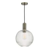 NIKOLAS 1LT SUSPENSION ANTIQUE CHROME CW ROUND RIB