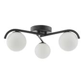 ORLENA 3LT SEMI FLUSH BLACK CW OPAL GLS