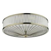 OSLO 3LT FLUSH ANTIQUE BRASS WHITE