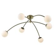 PUGLIA 6LT SEMI FLUSH ADJUSTABLE ANT BRA/ OPAL