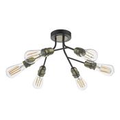 REMY 6LT SEMI FLUSH BLACK &amp; ANT BRA