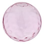 RIPPLE PINK DIMPLE GLASS 25CM