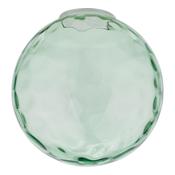 RIPPLE GREEN DIMPLE GLASS 25CM