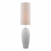 Roetta Floor Lamp White and Natural With Shade image