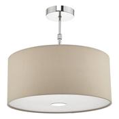 RONDA 3LT PENDANT 40CM DRUM ECRU FAUX SILK image