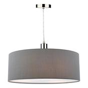 RONDA EASY FIT 60CM FAUX SILK GREY DRUM SH