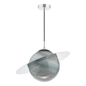 SATURN 1LT PENDANT PLANET GLS WITH POL CHR