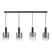SAVANNAH 4LT BAR PENDANT BLACK SMOKED GLS image