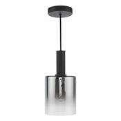 SAVANNAH 1LT PENDANT BLACK SMOKED GLS