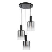 SAVANNAH 3LT CLUSTER PENDANT BLACK SMOKED GLS