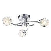 SEATTLE 3LT SEMI FLUSH SATIN CHROME