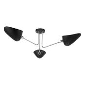 SEBASTIAN 3LT SEMI FLUSH BLACK POLISHED CHROME image