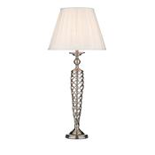 SIAM TABLE LAMP &amp; SHADE SATIN CHROME image