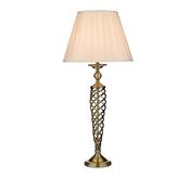 SIAM TABLE LAMP &amp; SHADE ANTQ BRASS image